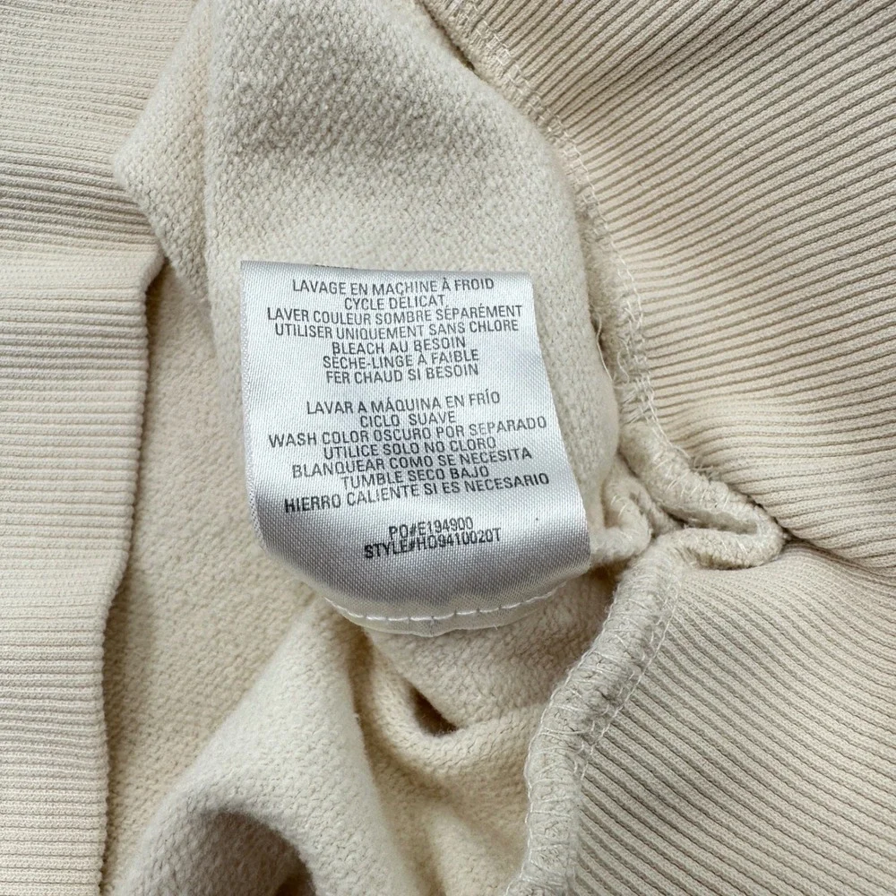 O'Neill Surf Hoodie Womens Small Cream Excellent Rainbow Graphic Beachy Retro